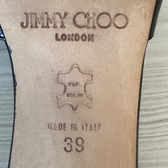 Vintage Jimmy Choo Kitten Heels Black Leather 39 - Picture 10 of 16
